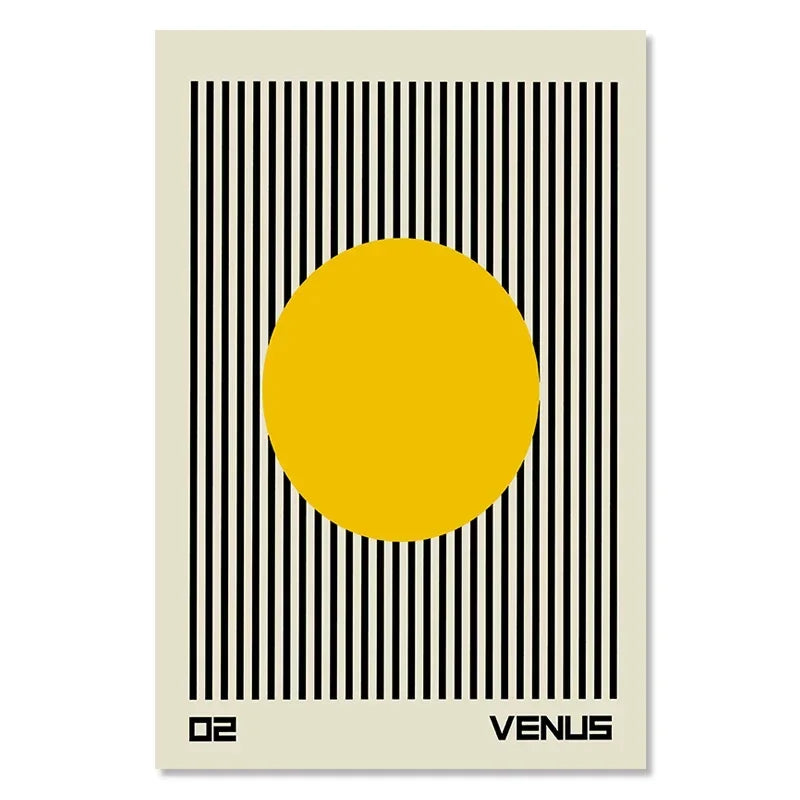 Bauhaus Exhibition Colour Block Canvas Painting Abstract Minimalist Wall Art Colourful Geometric Pictures Bedroom Poster