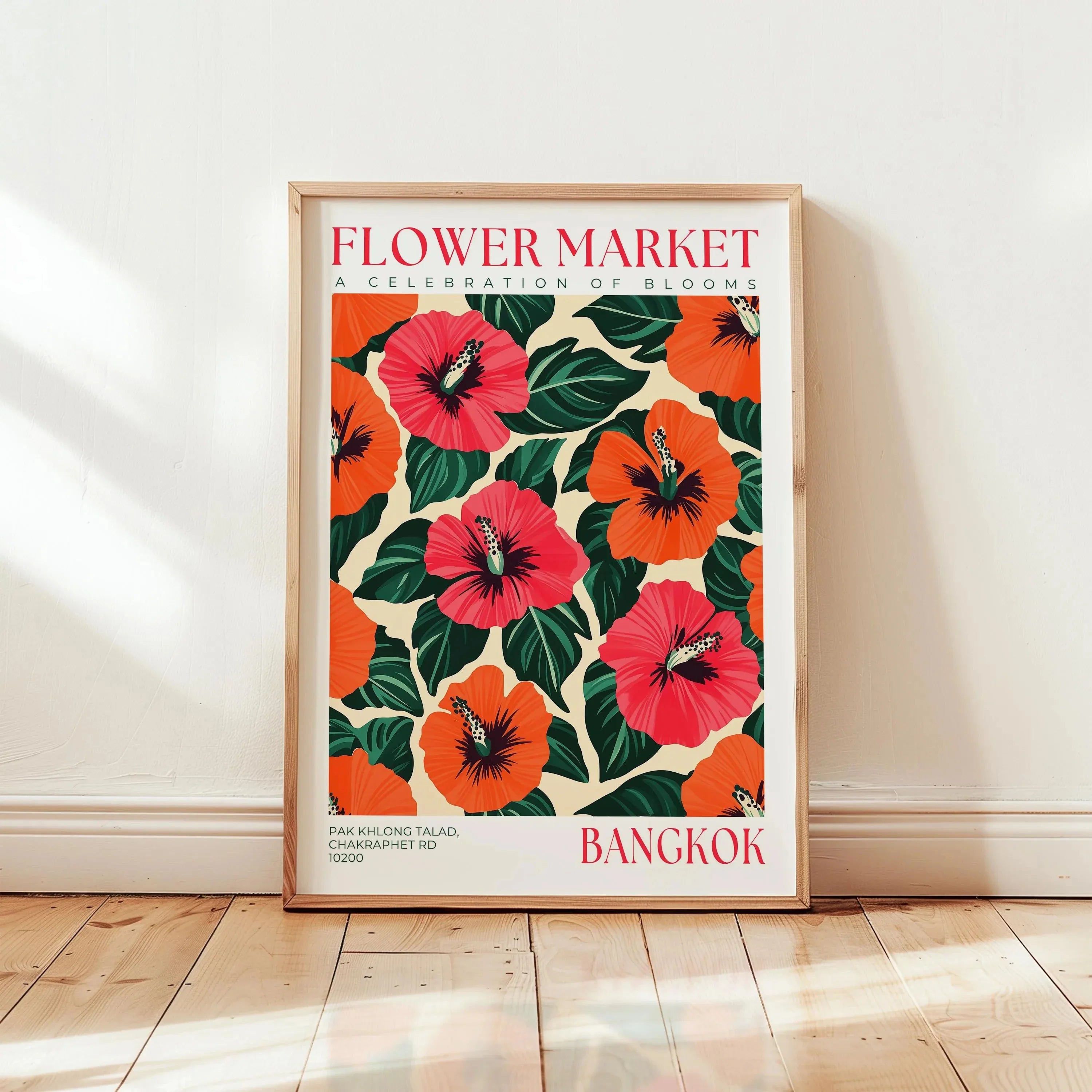 Nordic Art Floral Abstract Flower Market Plant Exhibition Posters and Prints Canvas Print Wall Art Painting Home Room Decor