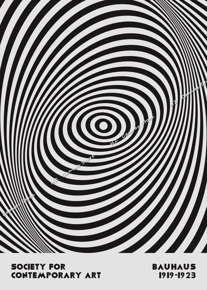 Black and White Bauhaus Design Art Exhibition Posters and Prints Canvas Painting Minimalist Wall Pictures Modern Artwork Decor