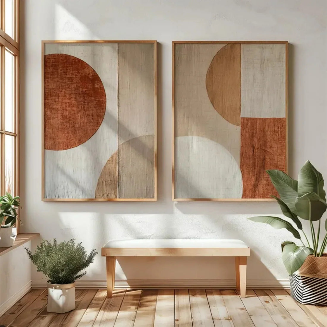 2pcs/set Japanese Retro Wabi Sabi Mountains Abstract Canvas Print Poster Modern Minimalist Art Print Home Decor Wall Art Poster