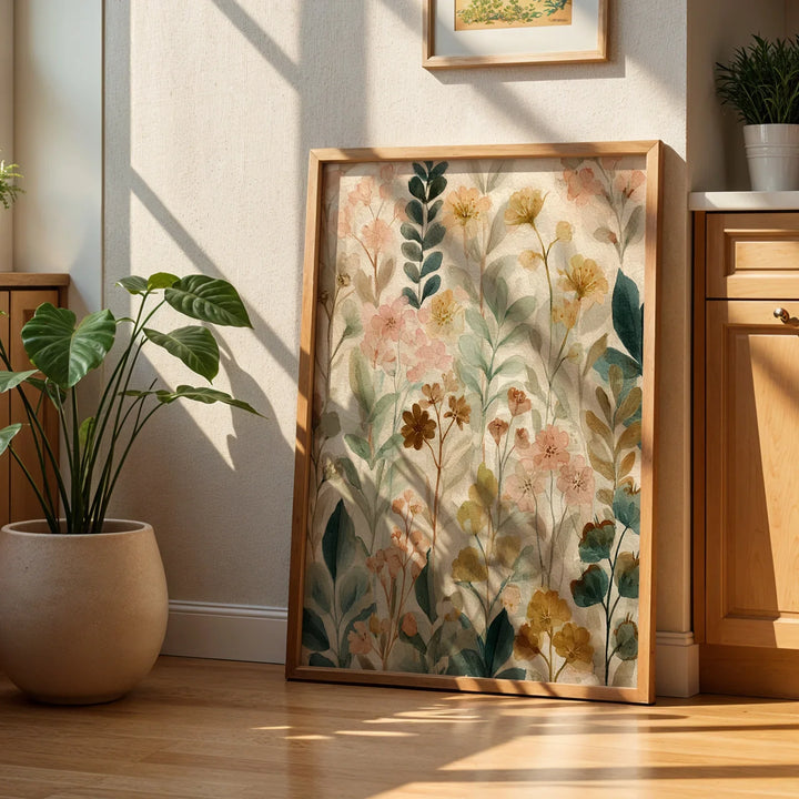 Bohemian Wildflower Canvas Prints Poster Vintage Floral Abstract Art Prints Living Room Bedroom Wall Art Home Decor Art Poster