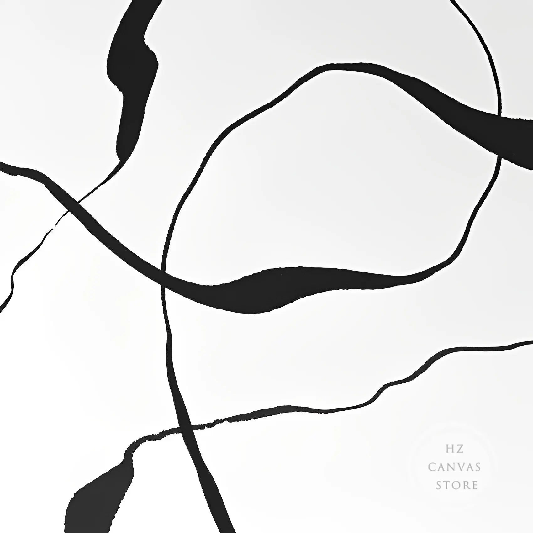 Wall Art Canvas Print Painting Posters Pictures Square Simple Black White Abstract Nordic Modern Porch Living Room Home Decor