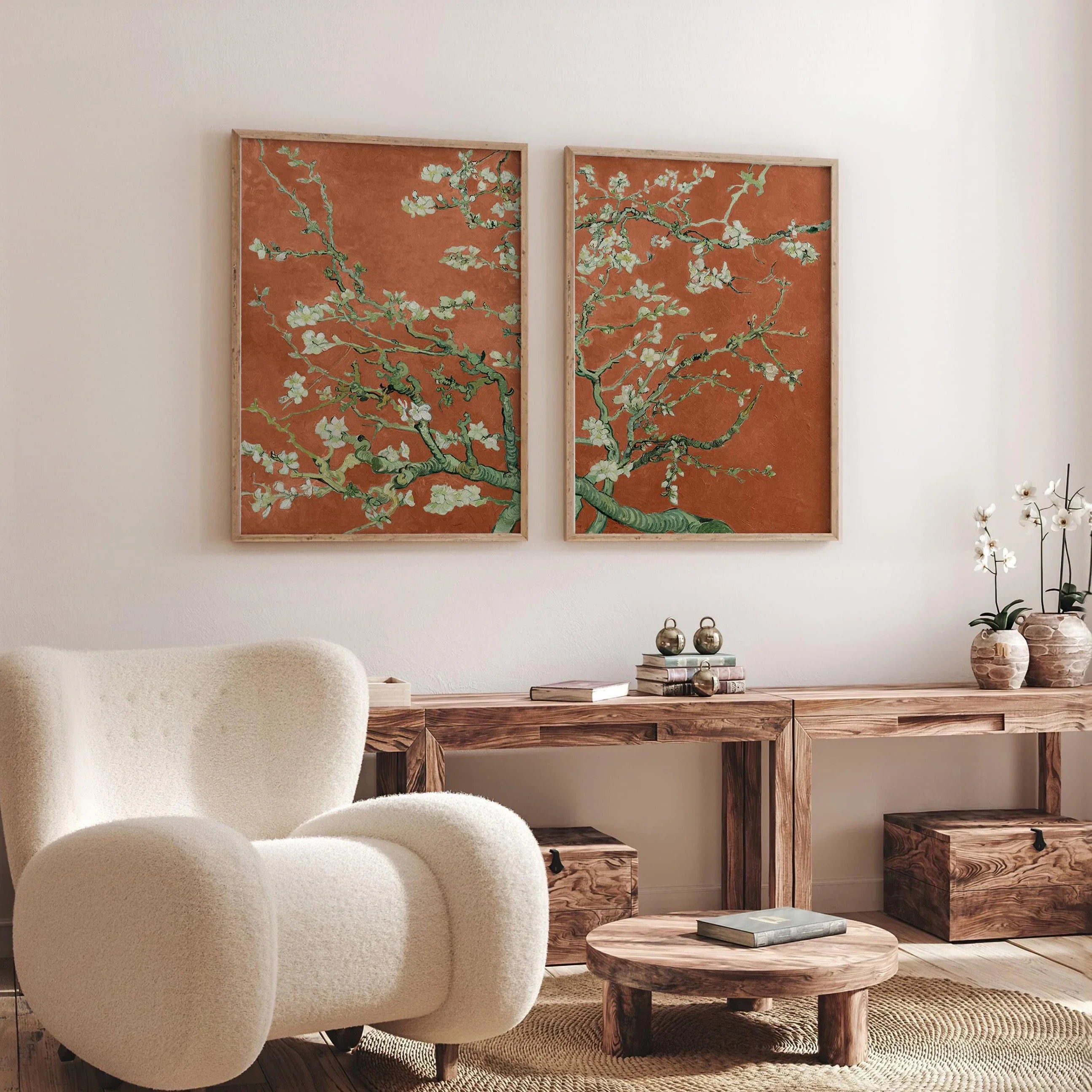 Almond Blossom Floral Canvas Poster