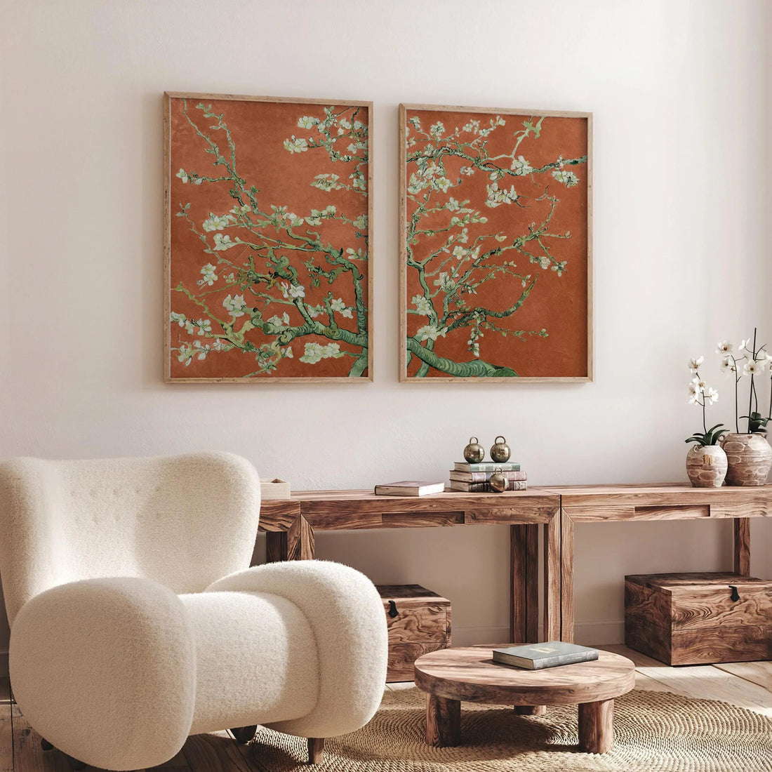Almond Blossom Floral Canvas Poster