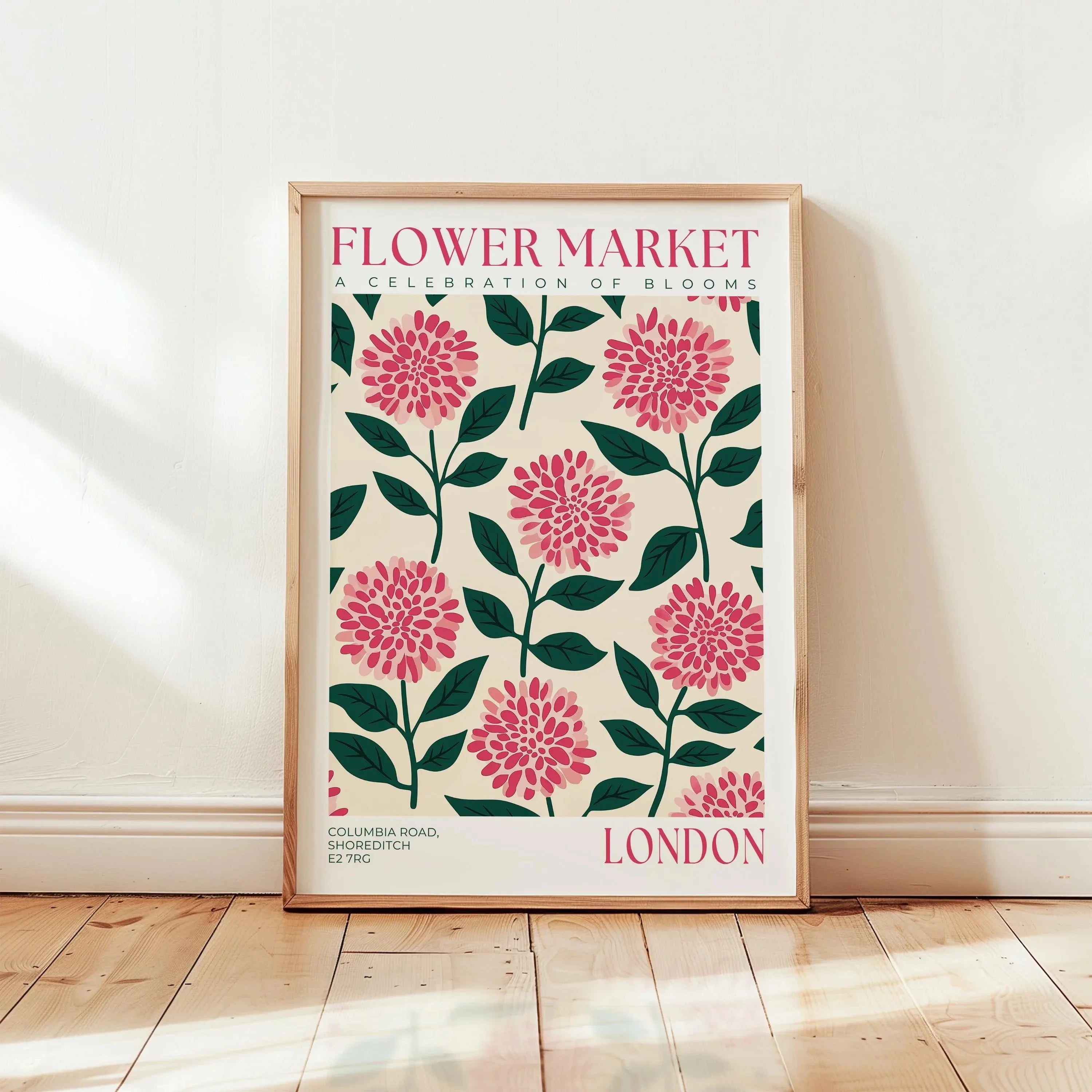 Nordic Art Floral Abstract Flower Market Plant Exhibition Posters and Prints Canvas Print Wall Art Painting Home Room Decor