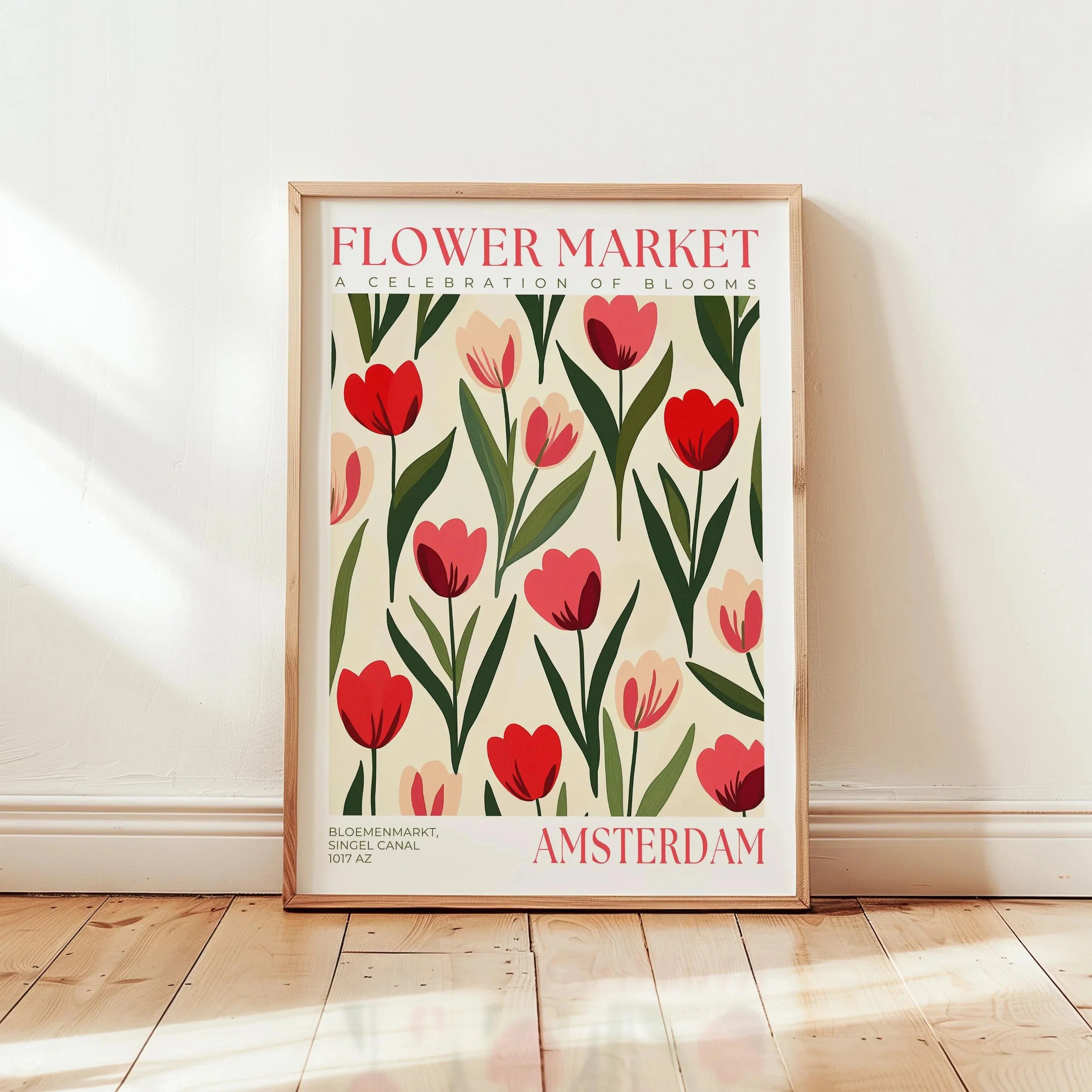 Nordic Art Floral Abstract Flower Market Plant Exhibition Posters and Prints Canvas Print Wall Art Painting Home Room Decor
