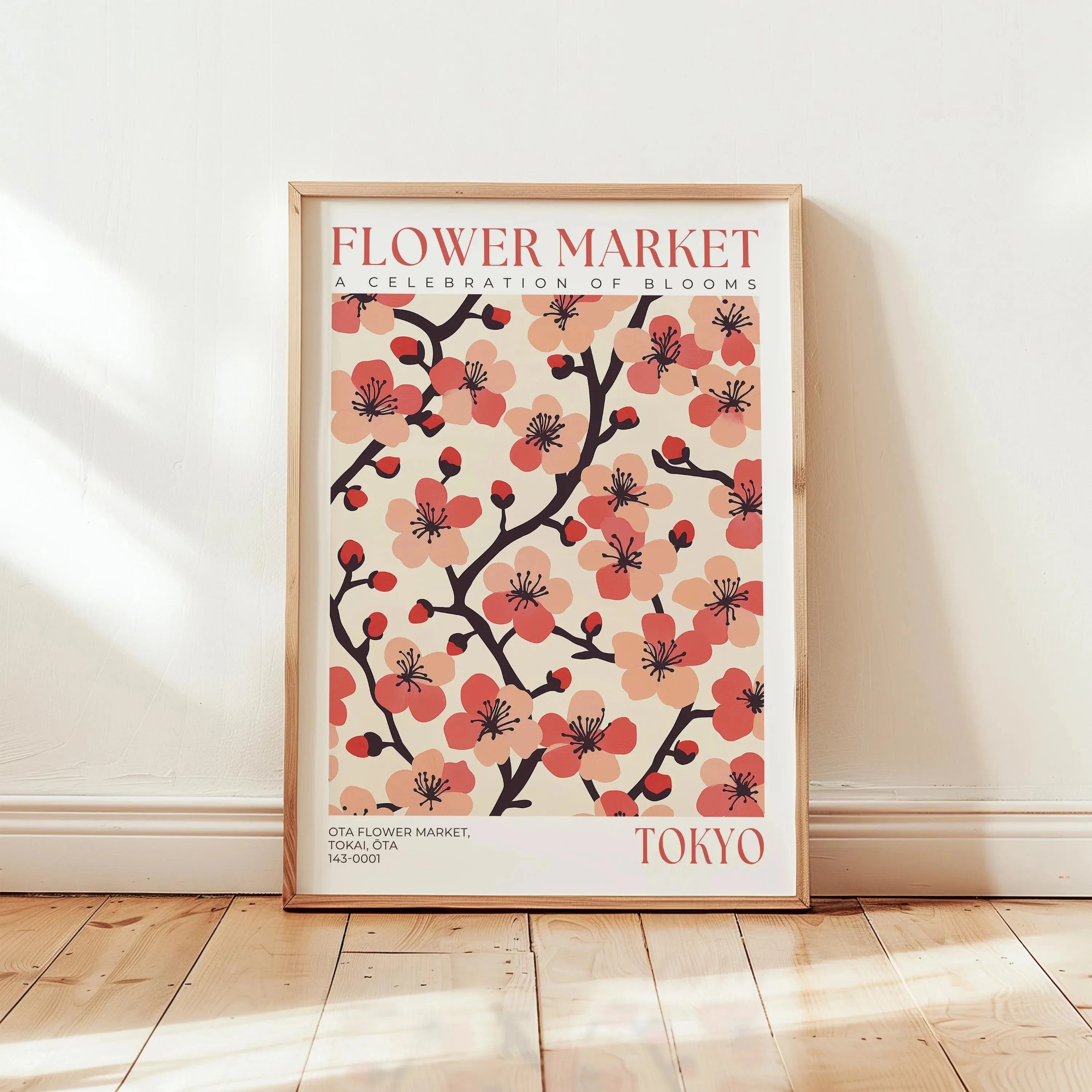 Nordic Art Floral Abstract Flower Market Plant Exhibition Posters and Prints Canvas Print Wall Art Painting Home Room Decor