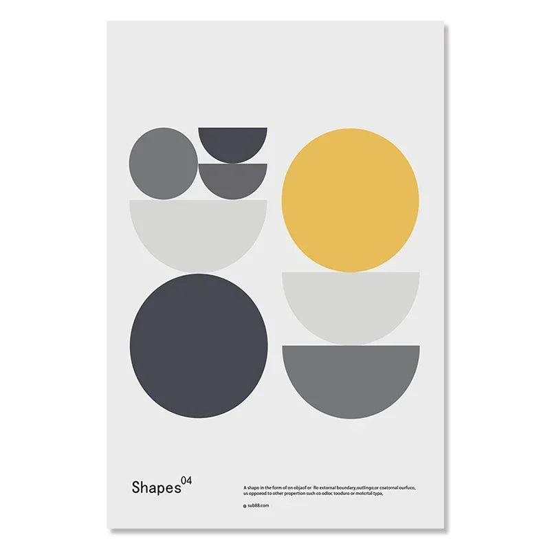 Bauhaus Exhibition Colour Block Canvas Painting Abstract Minimalist Wall Art Colourful Geometric Pictures Bedroom Poster