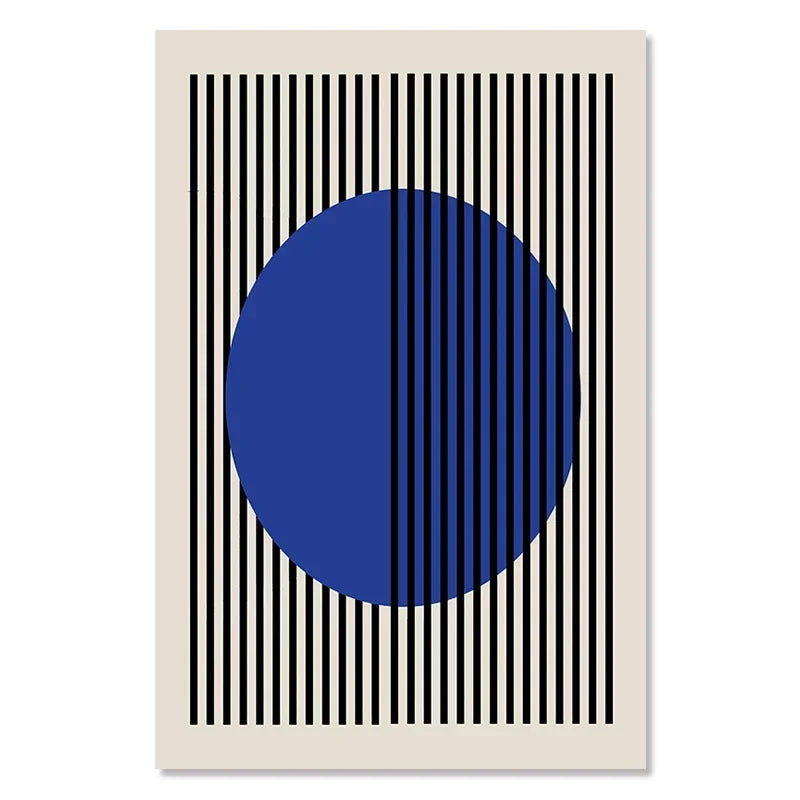 Bauhaus Exhibition Colour Block Canvas Painting Abstract Minimalist Wall Art Colourful Geometric Pictures Bedroom Poster