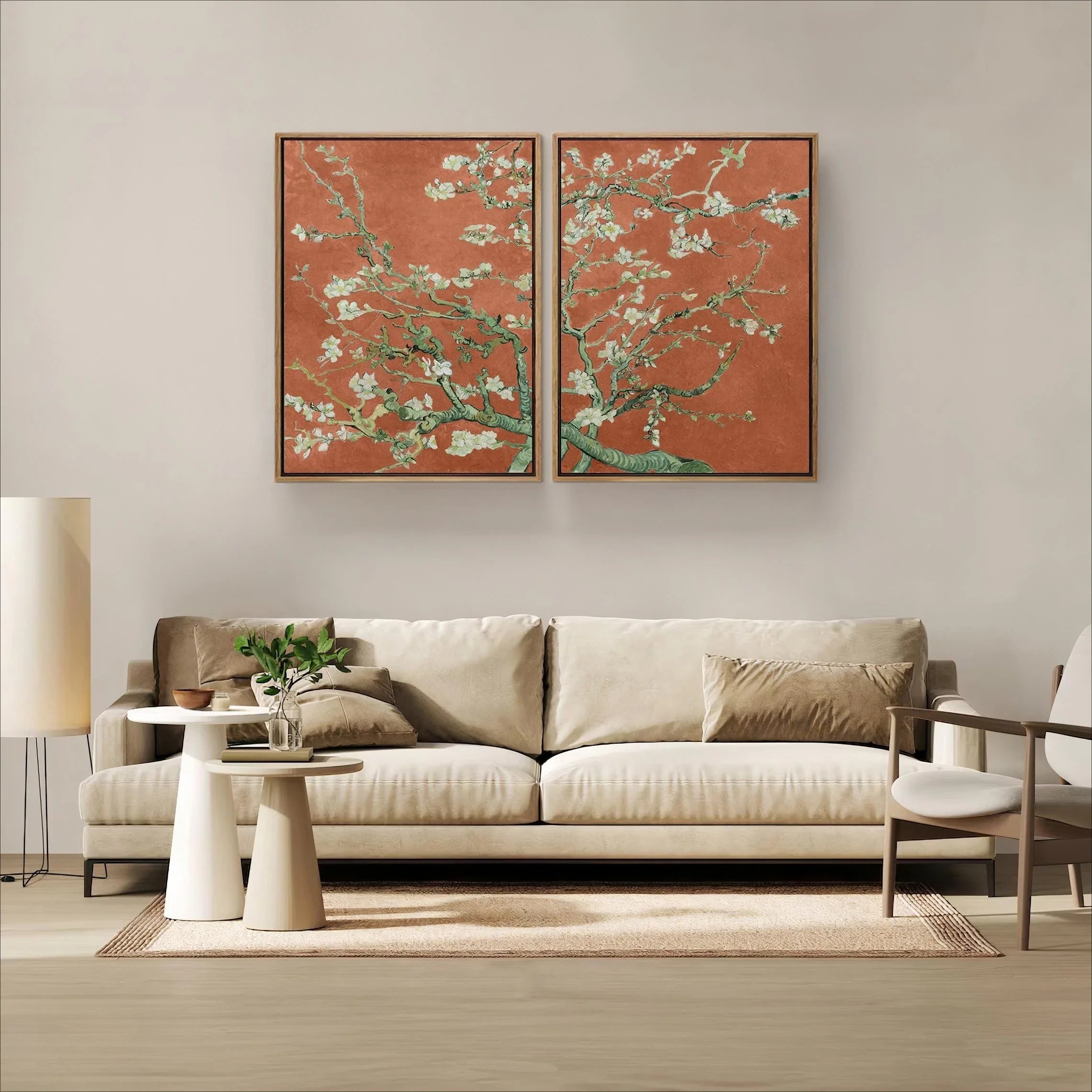 Almond Blossom Floral Canvas Poster