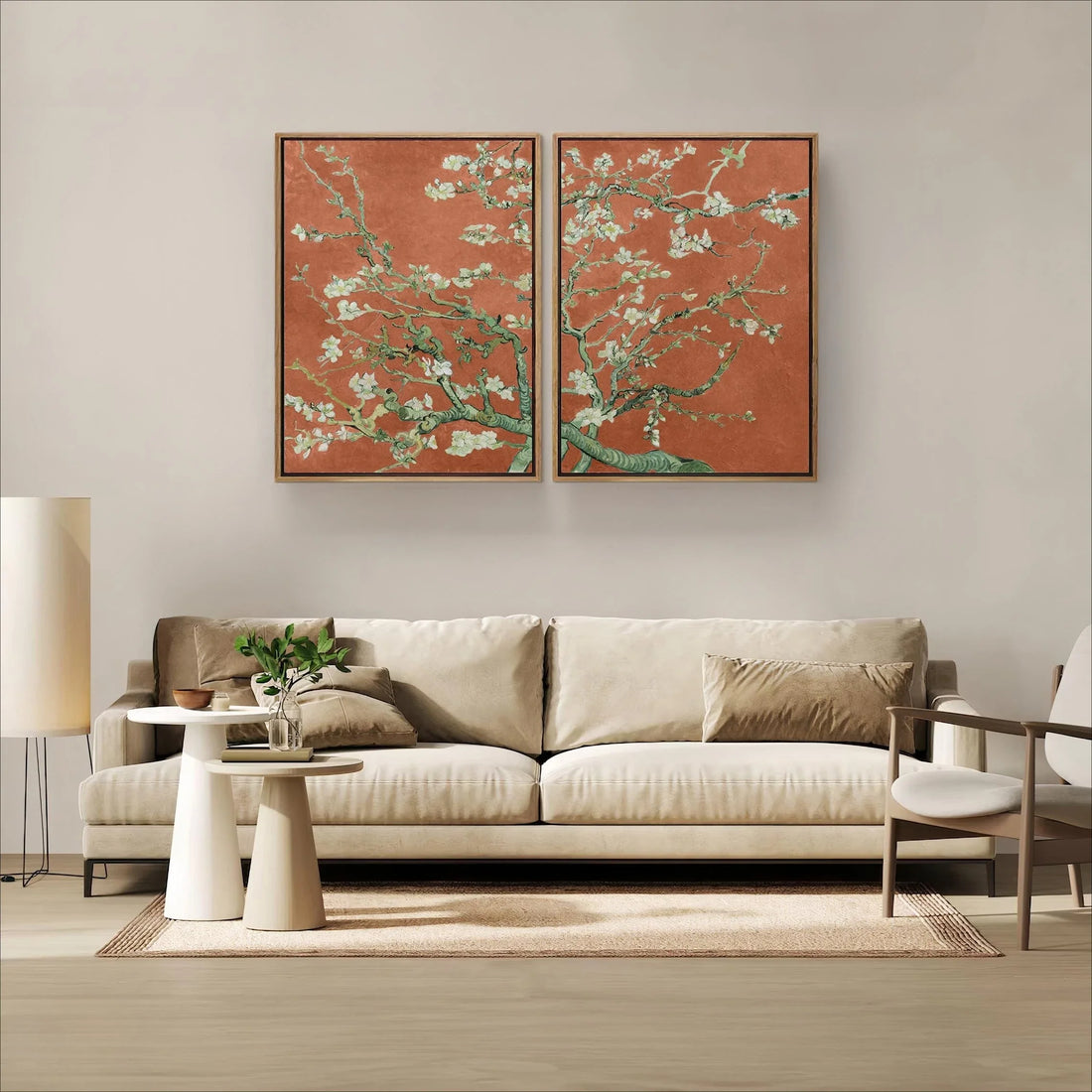 Almond Blossom Floral Canvas Poster