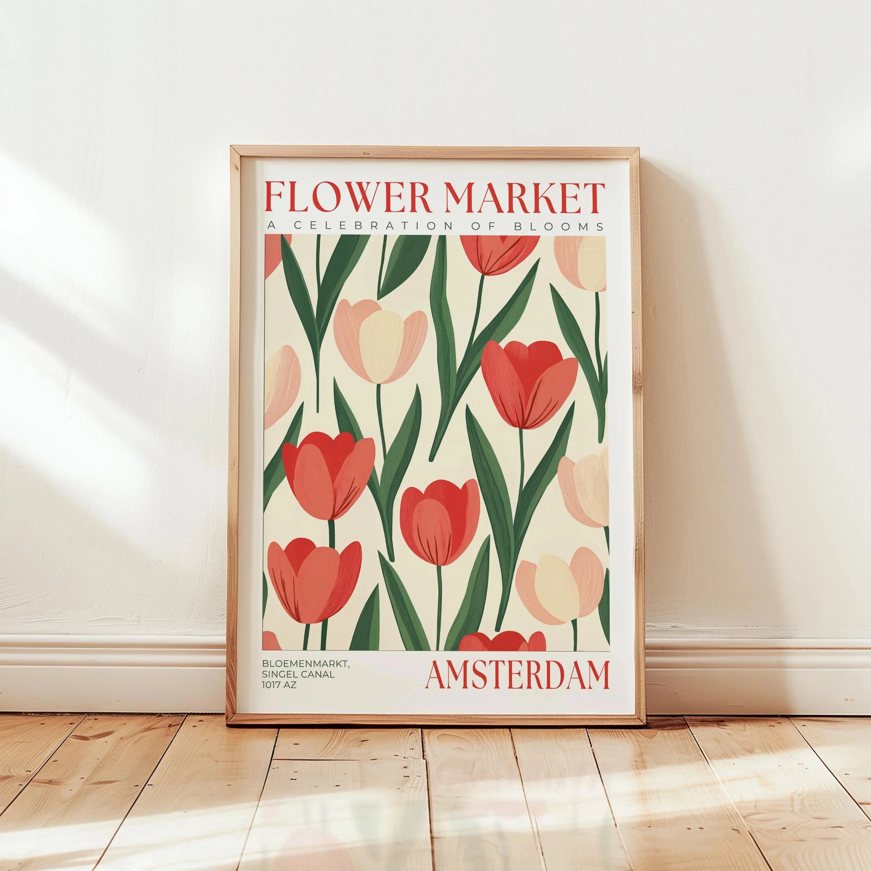 Nordic Art Floral Abstract Flower Market Plant Exhibition Posters and Prints Canvas Print Wall Art Painting Home Room Decor