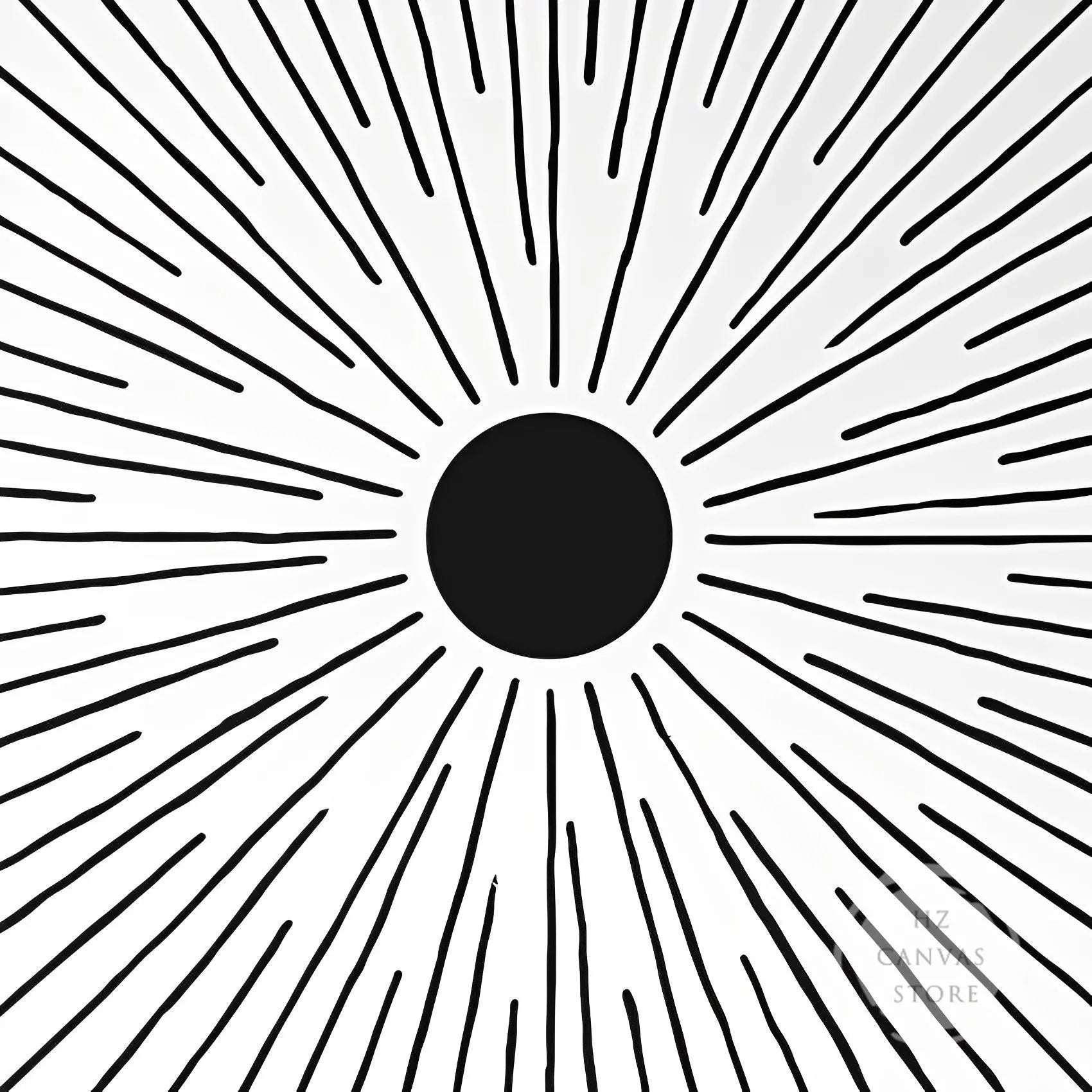 Wall Art Canvas Print Painting Posters Pictures Square Simple Black White Abstract Nordic Modern Porch Living Room Home Decor