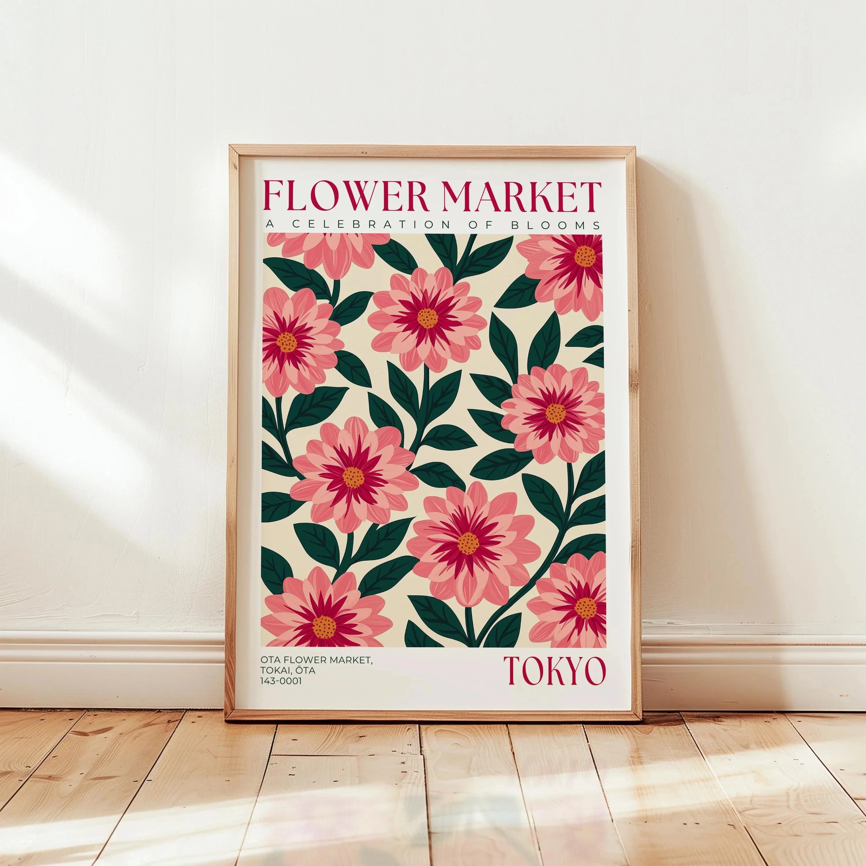 Nordic Art Floral Abstract Flower Market Plant Exhibition Posters and Prints Canvas Print Wall Art Painting Home Room Decor